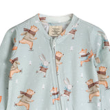 Ice Skaters Baby Zippered Footie (Organic Cotton)