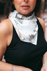Pencil Horse Silk Twill Scarf Small