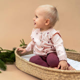 Floral Embroidered Pointelle Knit Baby Cardigan (Organic)