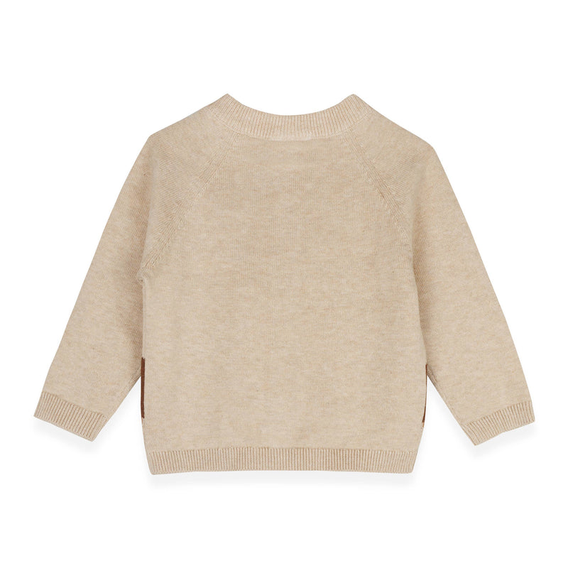 Horse Jacquard Sweater Knit Baby Cardigan