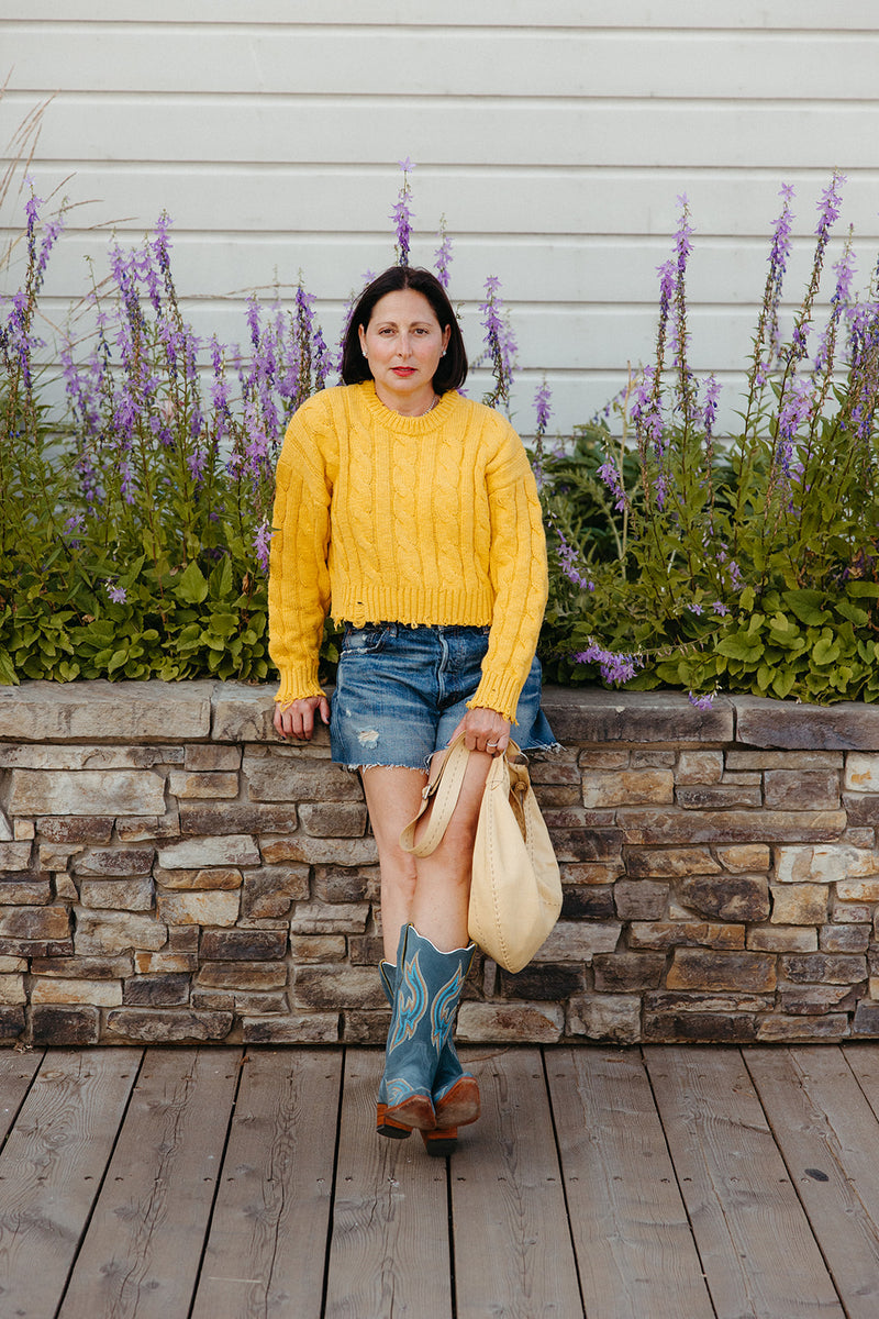 Boxy Cable Sweater