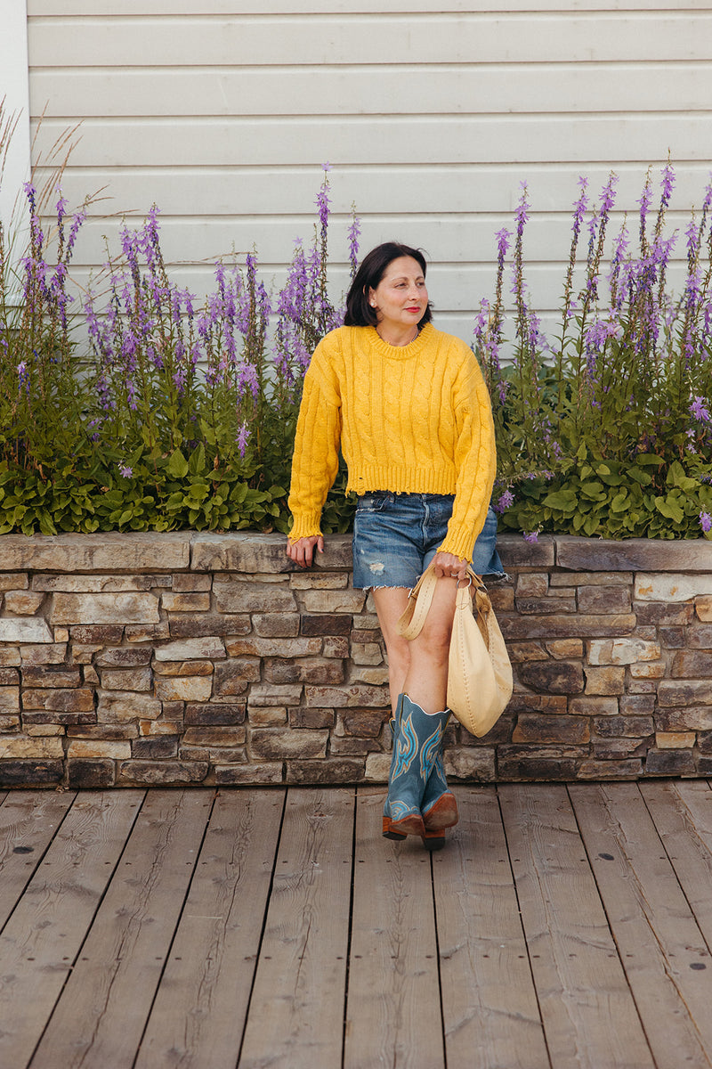Boxy Cable Sweater
