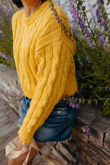Boxy Cable Sweater