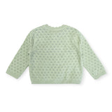 Mae Floral Pointelle Baby Knit Cardigan Sweater