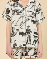Marfa Toile Pajama Shorts Set