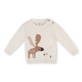 Moose Jacquard Knit Pullover Sweater