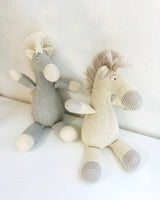 Horse Knit Stuffed Animal Soft Baby Toy (Organic Cotton)