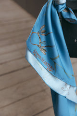 Pencil Horse Silk Twill Scarf Small